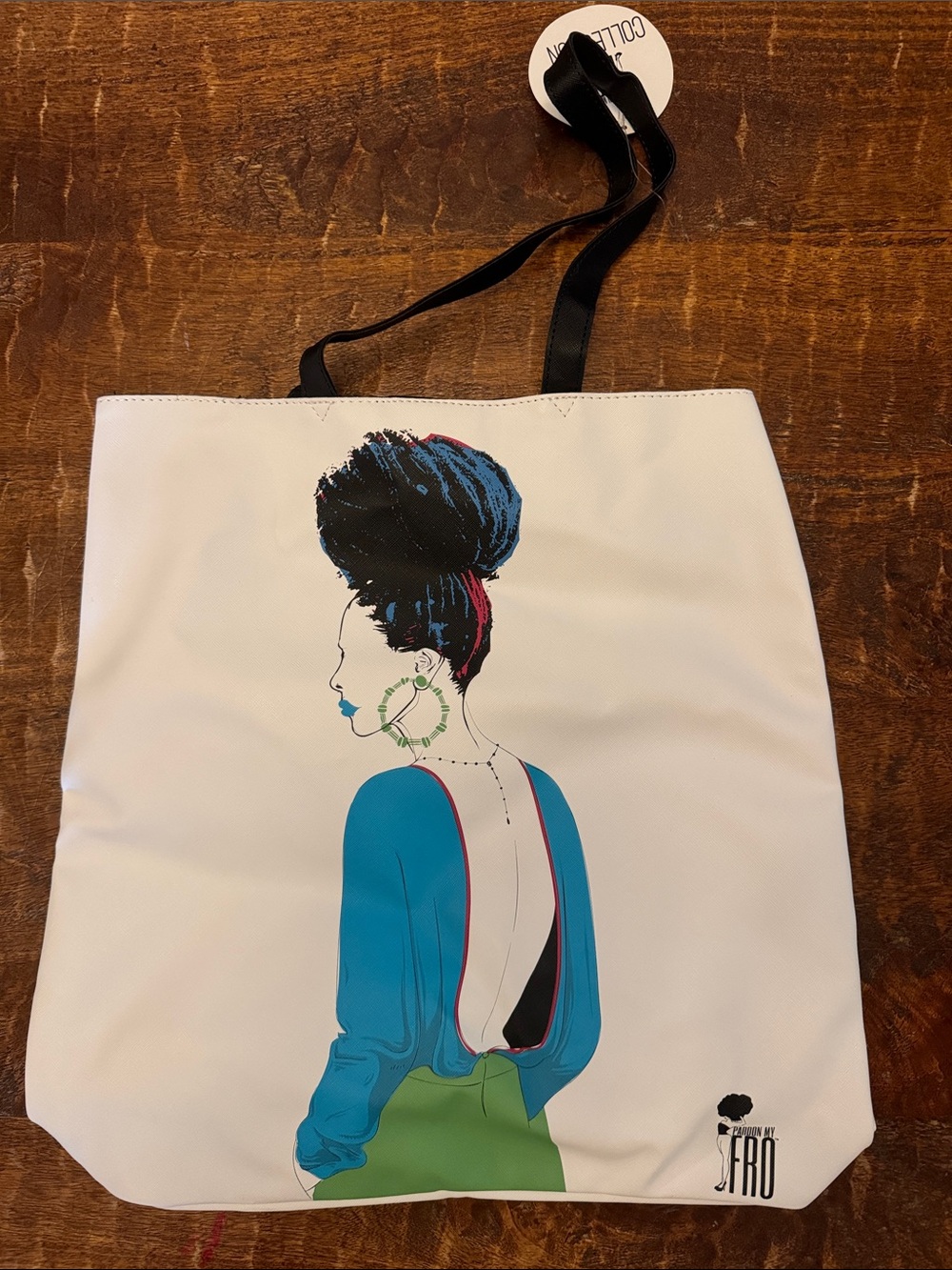 JADE TOTE, PARDON MY FRO COLLECTION, NWT